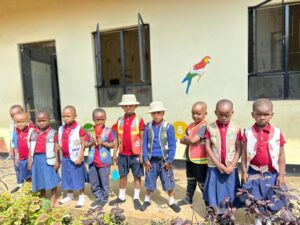 Children learning in a classroom at Moshi Kids Centre, Tanzania, during a Zara Charity volunteer program
